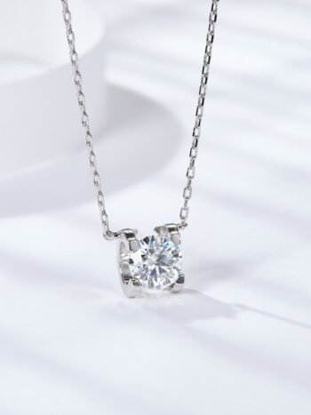 Moissanite Minimalist Pendant Necklace for Women