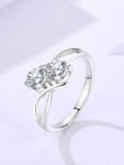 Two-Stone Round Brilliant Moissanite Engagement Ring