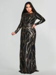Sequin Long Sleeve Mermaid Formal Dress