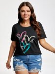 Plus Faith Hope Love Heart Graphic Tee