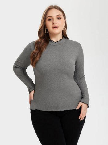 Contrast Trim Round Neck Sweater