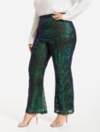 Sequin Flare Leg Pants