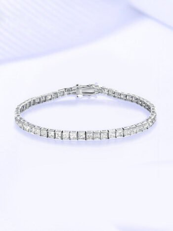 Princess Cut Tennis Zircon D Color Bracelet
