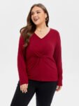 V-Neck Twist Front Tee