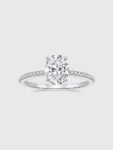 925 Sterling Silver Oval Moissanite Ring