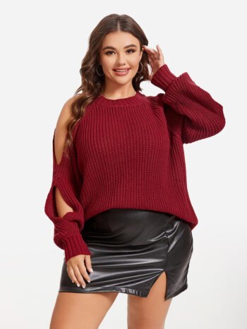 Cold Shoulder Raglan Sleeve Sweater