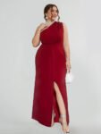 One Shoulder Split Thigh Bridesmaid Dresses