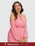 Cold Shoulder Keyhole Neckline Peplum Blouse