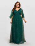 V-Neck Cross Front Bridesmaid Dresses