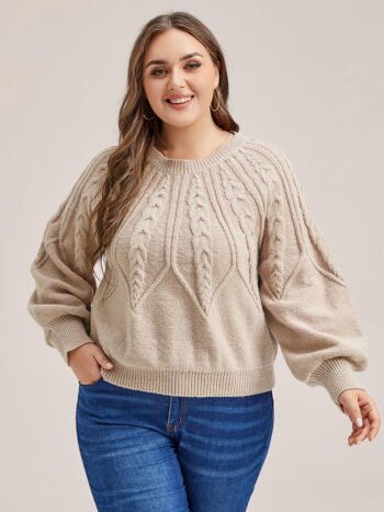 Solid Dolman Sleeve Knit Sweater
