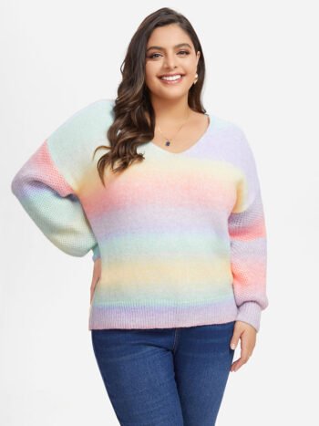 Ombre Drop Shoulder Sweater