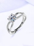 Affordable 1 Carat Moissanite Wedding Ring