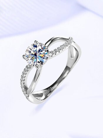 Affordable 1 Carat Moissanite Wedding Ring