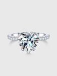 Heart-Shaped 3.5ct Moissanite Engagement Ring