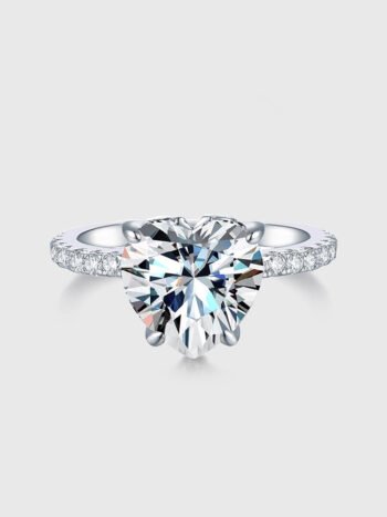 Heart-Shaped 3.5ct Moissanite Engagement Ring
