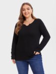 Solid Notched Neck Tee