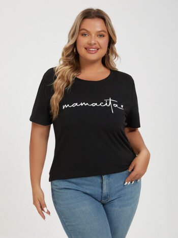 Plus Black Mamacita Graphic Tee