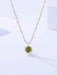 Round Cut Moissanite Stone Solitairen Necklace
