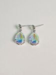 Triangle Round Teardrop Crystal Earrings