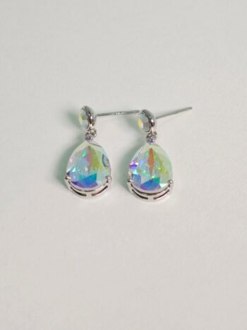 Triangle Round Teardrop Crystal Earrings