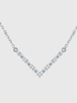 S925 Silver & 18k Gold V-Shaped Moissanite Necklace