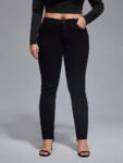 Plus Stretchy High Waist Wash Skinny Jeans