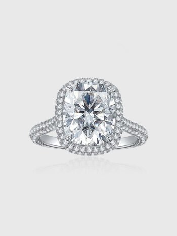 D Color VVS1 Clarity Moissanite Engagement Ring 925 Sterling Silver
